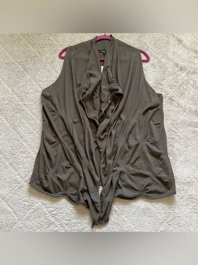 NWT Lafayette 148 Lagenlook Draped Vest Preppy Boho Quiet Luxury Cottage Sz XL